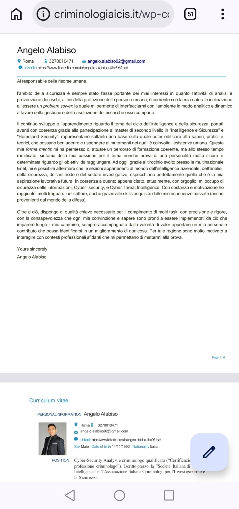 Curriculum vitae
